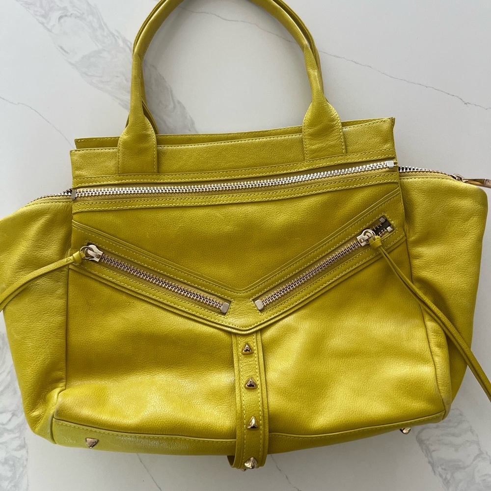 BOTKIER Chartreuse Leather Tote Bag 👜